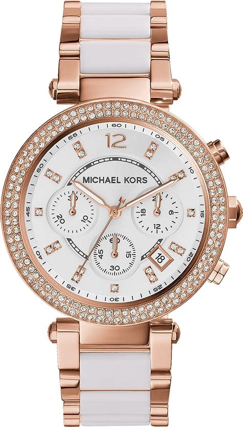 michael kors women's parker rose gold tone watch mk5774|Michael Kors parker chronograph review.